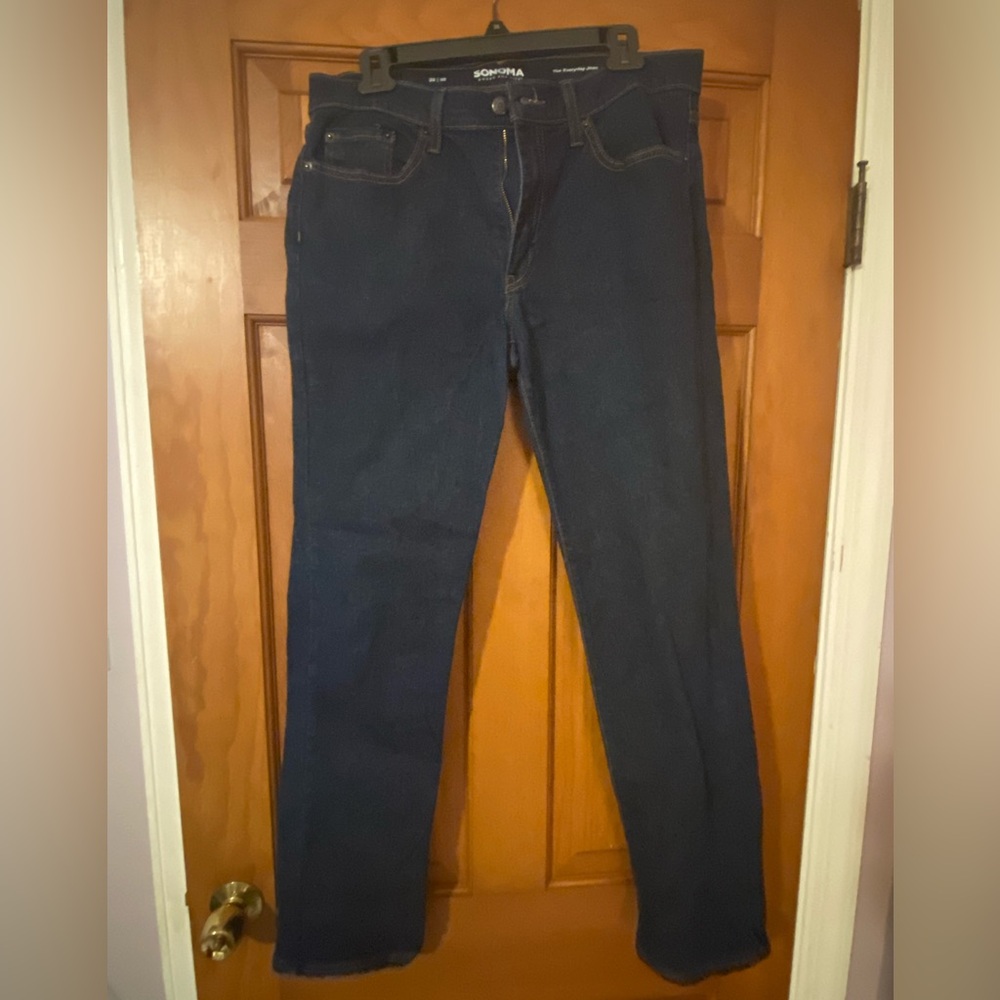 Men's jeans by Sonoma. 32/32 slim, dark blue.